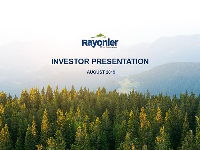 August 2019 Investor Presentation