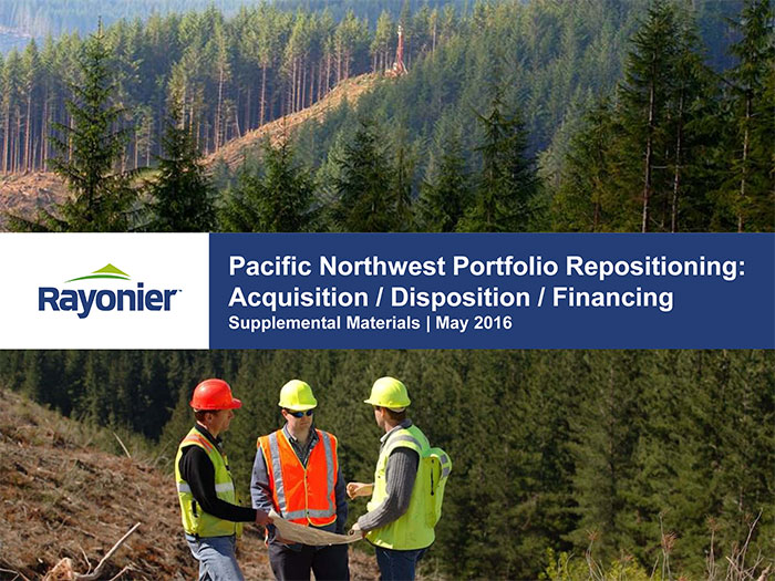 Pacific Northwest Portfolio Repositioning: Supplemental Materials - May 2016