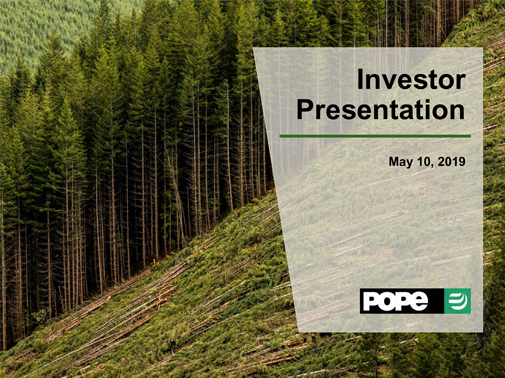 Investor Call Presentation  May 10, 2019